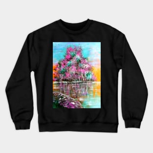 Purple Tree Abstract artwork Crewneck Sweatshirt